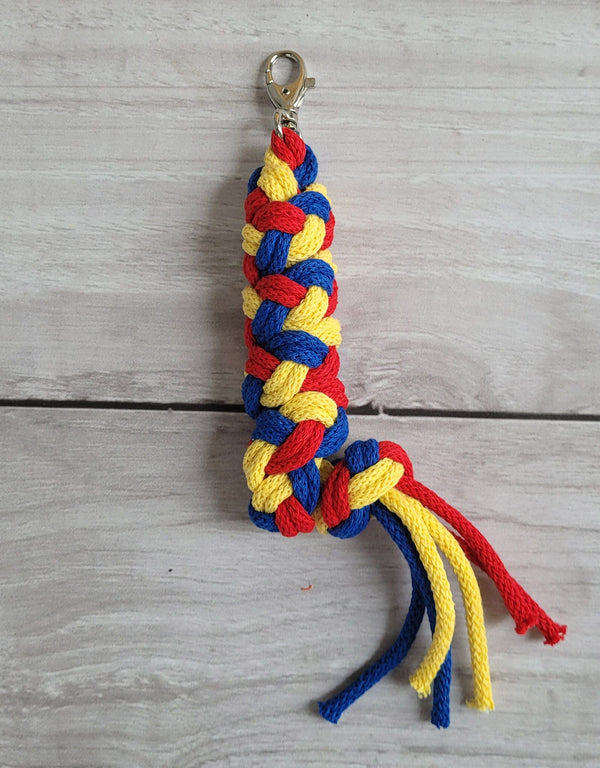 Keppihevosen riimunaru - twine cord - red/ cornflower/ yellow