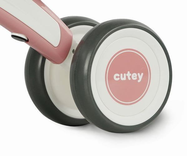 Vaaleanpunainen potkupyörä Qplay Cutey Retro - Vuodevaatteet.fi