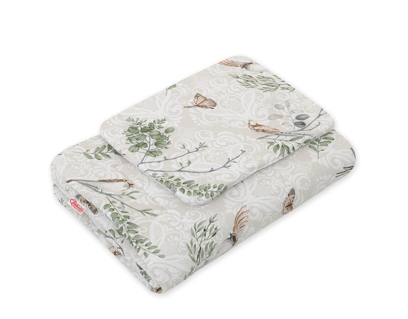 Vaauvan Peitto Ja Tyyny - Newborn - 75X100cm - Brown Birds