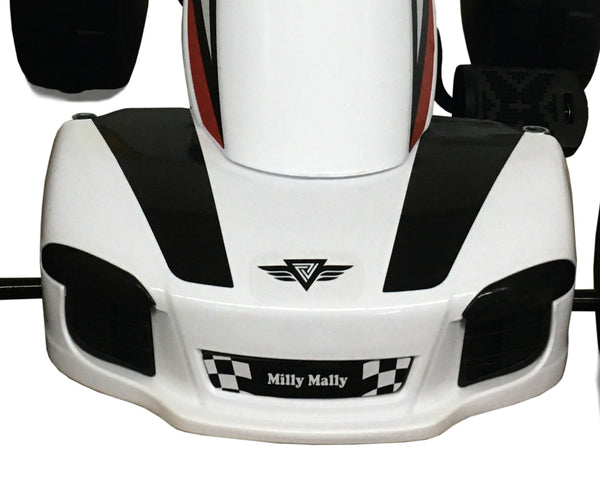 Valkoinen Karting polkuauto lapselle - Viper - Vuodevaatteet.fi