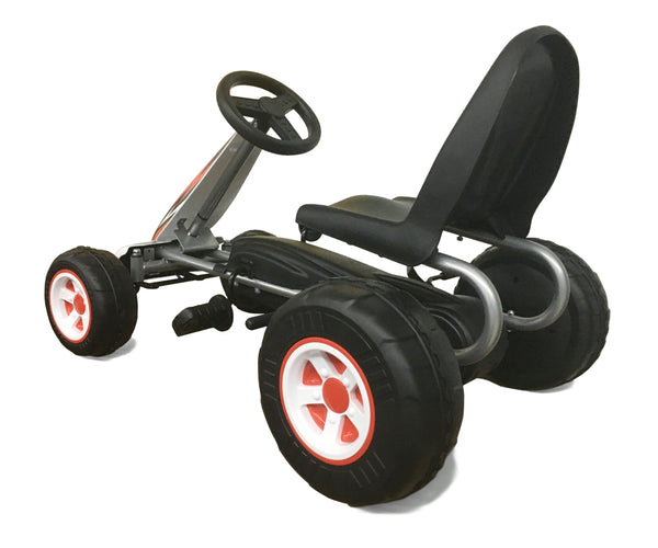Valkoinen Karting polkuauto lapselle - Viper - Vuodevaatteet.fi