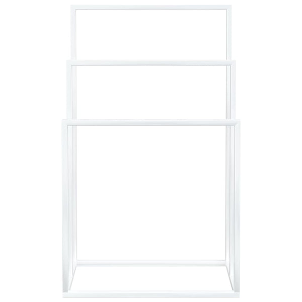 Vapaasti seisova pyyheteline valkoinen 48x24x79 cm rauta