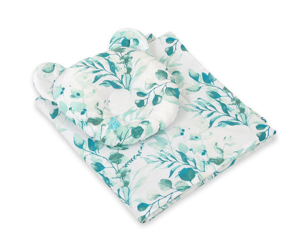 Vauvan Peitto Ja Tyyny - Puuvilla - Teddy Bear - Eucaliptus Mint