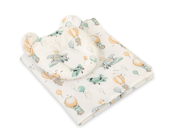 Vauvan Peitto Ja Tyyny - Puuvilla - Teddy Bear - Sky Adventure