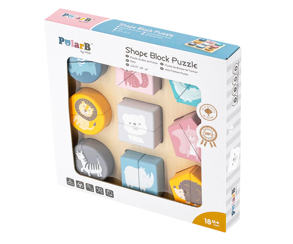 Polar B Shape Block -pulmapeli villieläinaiheisilla kuvioilla.