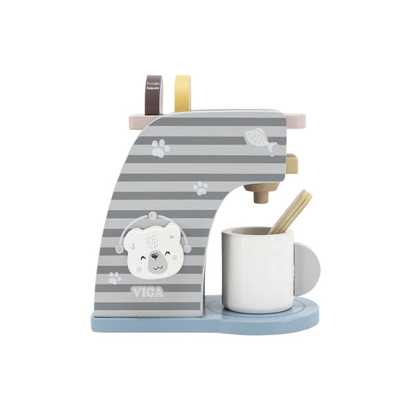 Viga 44018 PolarB -espressokone. Kuvassa on musta espressokone metallisilla yksityiskohdilla ja kahvalla.