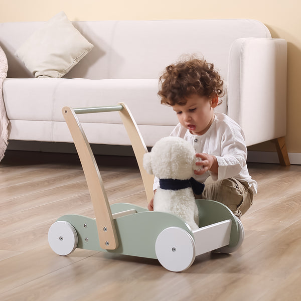 Viga 44077 Polarb -chodzik-dla-dziecka Mini Mover -minttuvärinen kävelylelu lapselle.
