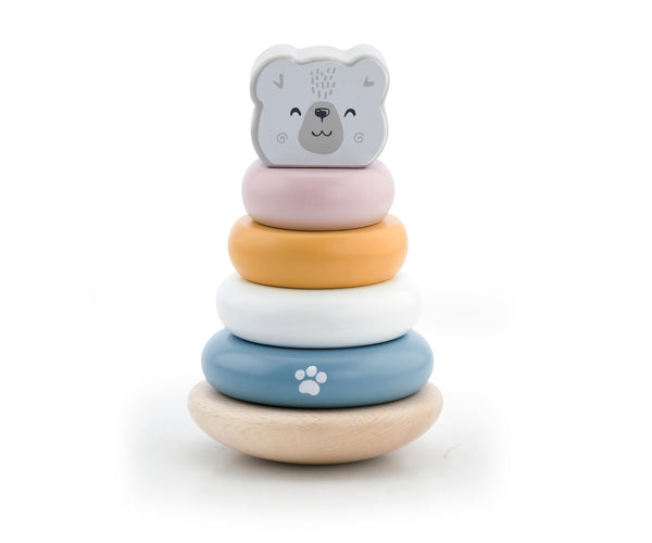 Viga 44227 Polar Bear -vetolelu ja pinottava palikkapalapeli karhuteemalla.
