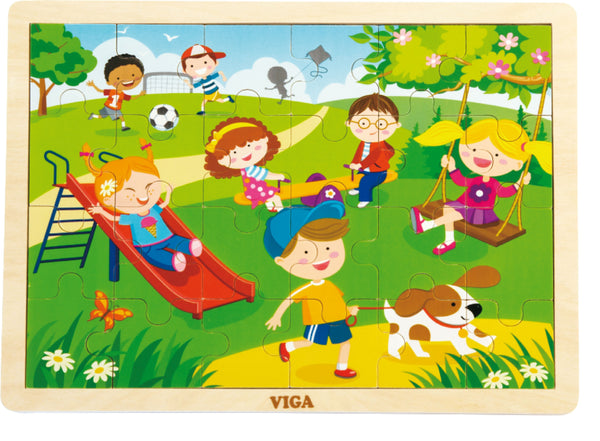 Viga 51269 Season Puzzle Spring -pulmapeli, jossa kuvioituja paloja keväisellä teemalla.