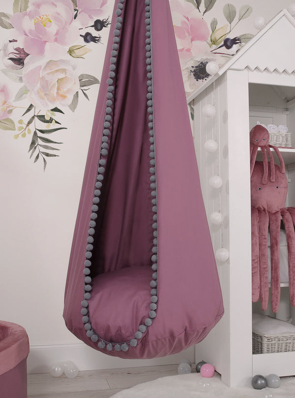 Riippuva keinu vauvalle - pastel violet