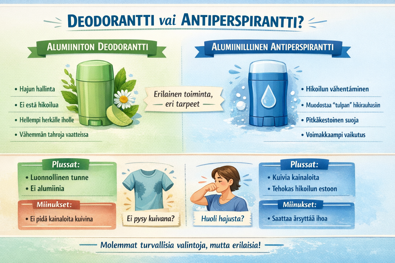 Alumiiniton deodorantti – kenelle ja miksi?