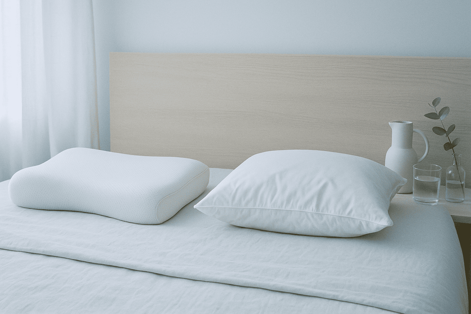 Tyynyvertailu: ergonominen muistivaahto vs. untuva – kumpi sopii sinulle?