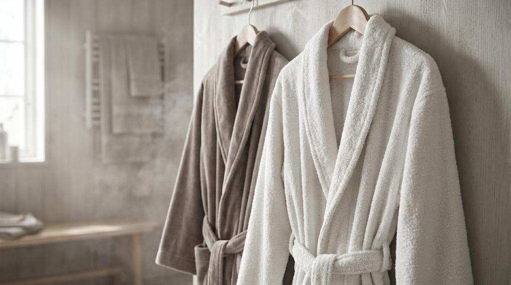 Kylpytakkiopas: frotee, velour vai satiini – miten valita oikea