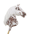Premium Keppihevonen / Hobby Horse - Brown leopard with white A3