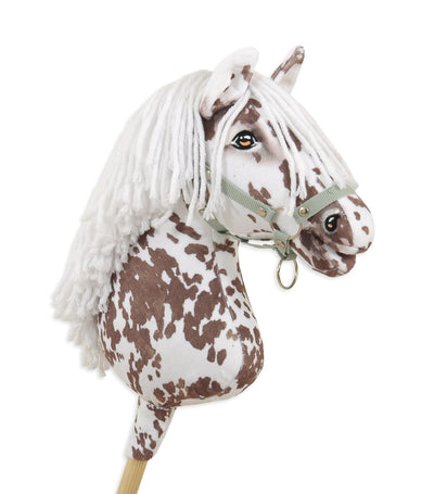 Premium Keppihevonen / Hobby Horse - Brown leopard with white A3