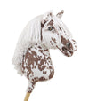 Super Hobby Horse - Super Hobby Horse Premium keppihevonen ruskea leopardihevonen valkoisella harjalla A3
