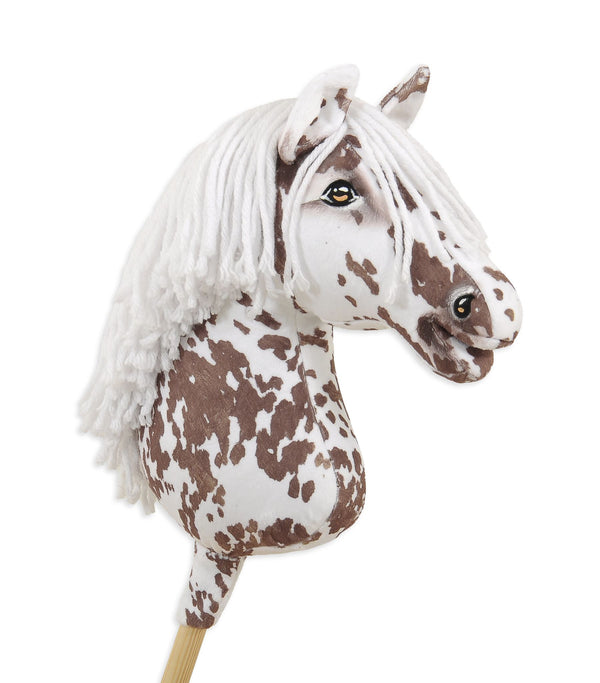 Super Hobby Horse - Super Hobby Horse Premium keppihevonen ruskea leopardihevonen valkoisella harjalla A3
