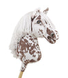 Premium Keppihevonen / Hobby Horse - Brown leopard with white A3