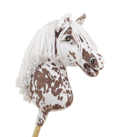 Premium Keppihevonen / Hobby Horse - Brown leopard with white A3