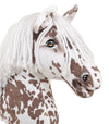 Premium Keppihevonen / Hobby Horse - Brown leopard with white A3