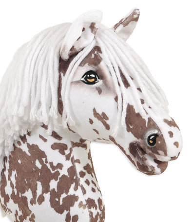 Premium Keppihevonen / Hobby Horse - Brown leopard with white A3