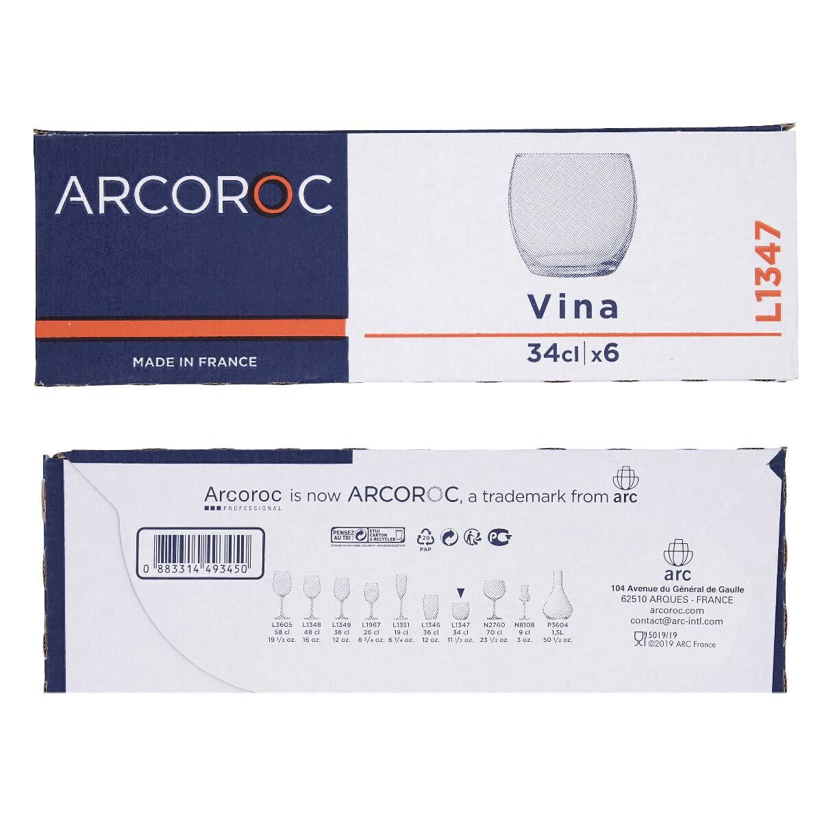 Arcoroc Lasisetti 12 osaa, 320 ml