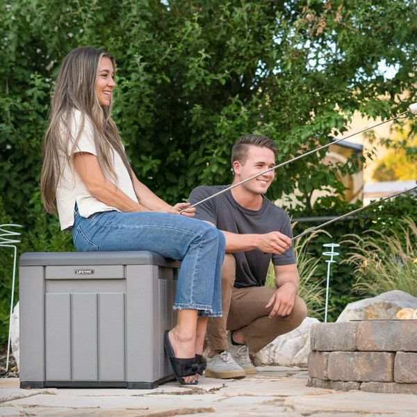 Harmaa Säilytyskaluste Kahvoilla 95L