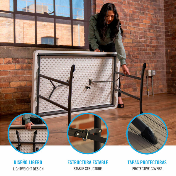 Taitettava Pöytä Lifetime Valkoinen