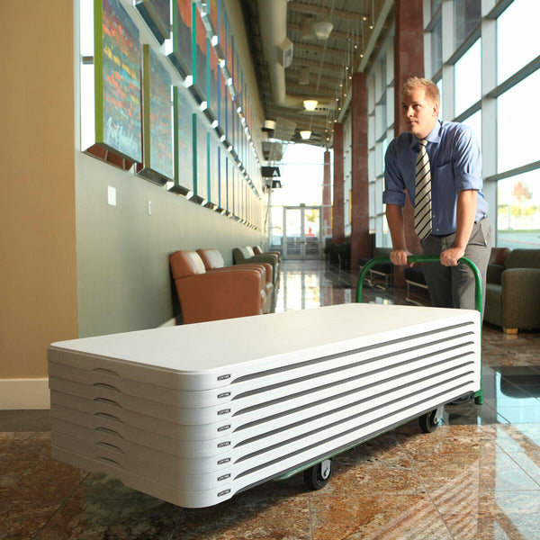 Taitettava Valkoinen Pöytä 244 x 74 x 76 cm