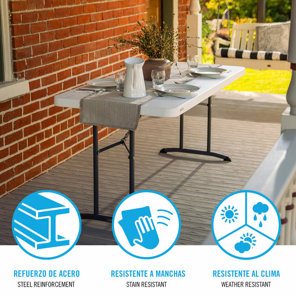 Taitettava Pöytä Valkoinen 152 x 74 x 76 cm