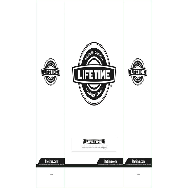 Taitettava Valkoinen Pöytä Teräs ja Muovi 182 cm