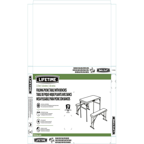 Taitettava Pöytä ja Penkit - Kerma
