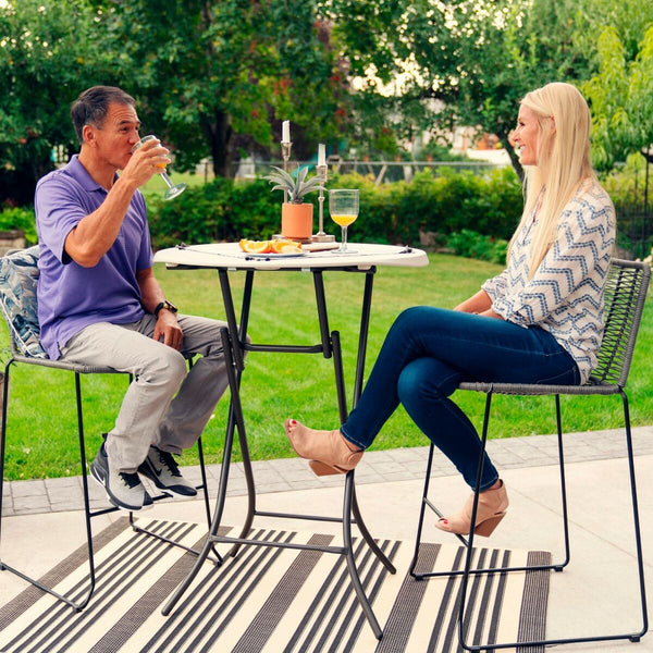 Lifetime Taitettava Sivupöytä, Kerma, 84 x 110 x 84 cm