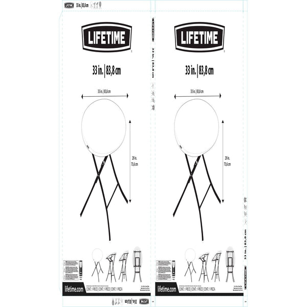 Taitettava Sivupöytä Lifetime Valkoinen