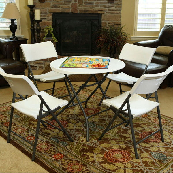 Taitettava Sivupöytä Lifetime Valkoinen