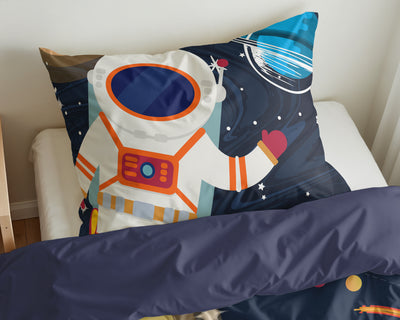 Lasten Pussilakanasetti Space man 2 Sininen 140 x 200/220