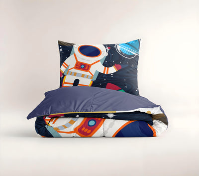 Lasten Pussilakanasetti Space man 2 Sininen 140 x 200/220