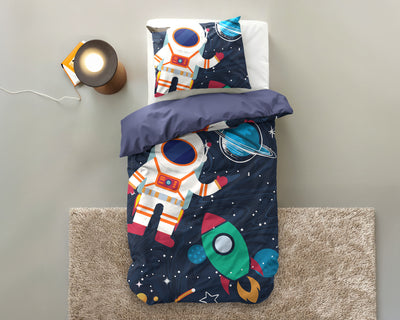 Lasten Pussilakanasetti Space man 2 Sininen 140 x 200/220