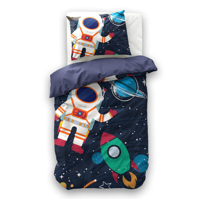 Lasten Pussilakanasetti Space man 2 Sininen 140 x 200/220