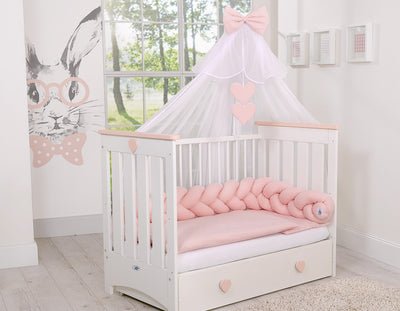 Sängyn letti reunapehmuste - Pastelli - Vaaleanpunainen