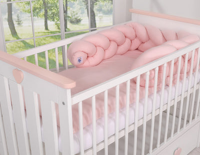 Sängyn letti reunapehmuste - Pastelli - Vaaleanpunainen