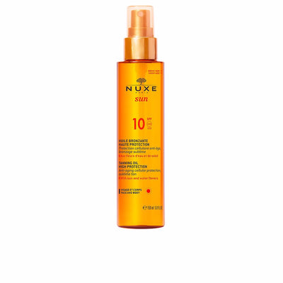 Nuxe sun bronsaava öljy kasvoille ja vartalolle spf10 150 ml