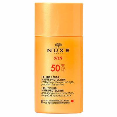 Nuxe sun kevyt kasvovoide korkea suoja spf50 50 ml