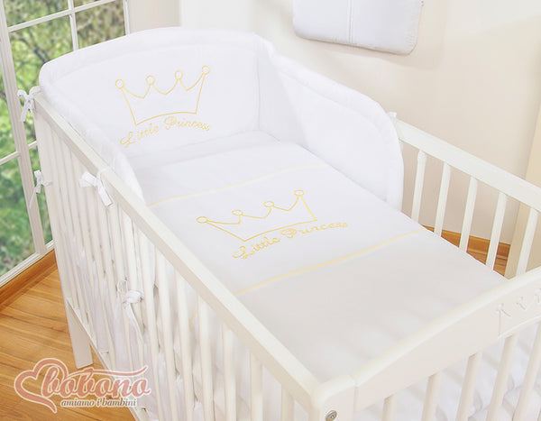 Bobono - Vuodevaatesetti 3 osaa - Little Prince/Princess valkoinen