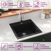 Musta keittiön pesuallas Sage (graniitti)