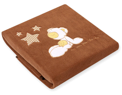 Vauvan Fleecepeitto - Teddy Bear With Stars Brown