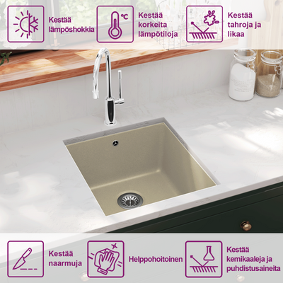 Beige keittiön pesuallas Hunor_Zsolt (graniitti)