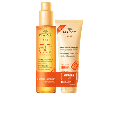 Nuxe sun tanning oil face and body spf50 pack 2 kpl