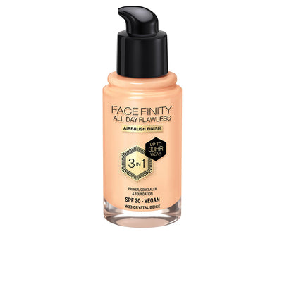 Facefinity all day flawless 3 in 1 meikkivoide #w33-crystal beige 30 ml
