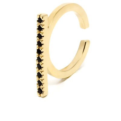 Manhattan Black Ring #Bright Gold 1 U